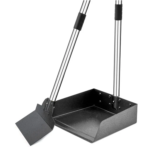 Snagle Paw Pooper Scooper for Large Dogs, Adjustable Long Handle Metal Tray and Spade Poop Scooper for Dogs with Bin for Pet Waste Removal, No Bending Clean Up Pooper Scooper for Medium and Large Dogs