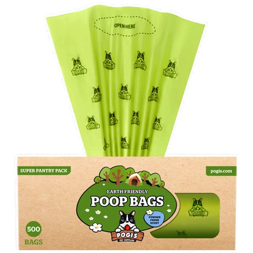 Pogi's Pet Supplies Pogi’s Dog Poop Bags - 500 Doggie Poop Bags for Yards - Leak-Proof Dog Waste Bags - Ultra Thick, Extra Large, Scented Poop Bags for Dogs & Cats (Single Large Roll)