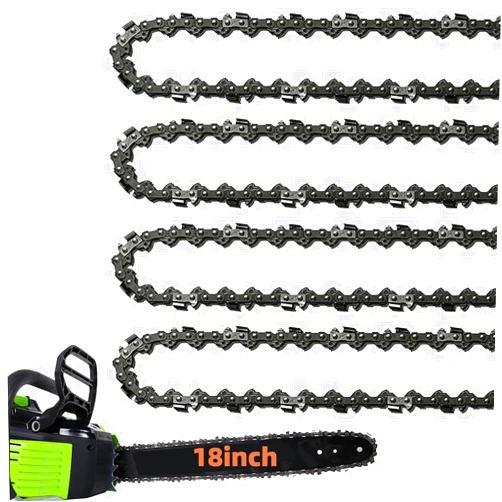 Fifchall 4 Packs 18 Inch Chainsaw Chain 62 Drive Links .050