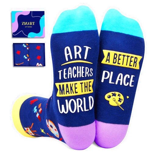 Zmart Appreciation Gifts Ideas for Men - Funny Socks for Women, Gifts for Music Art Science Teacher Social Worker