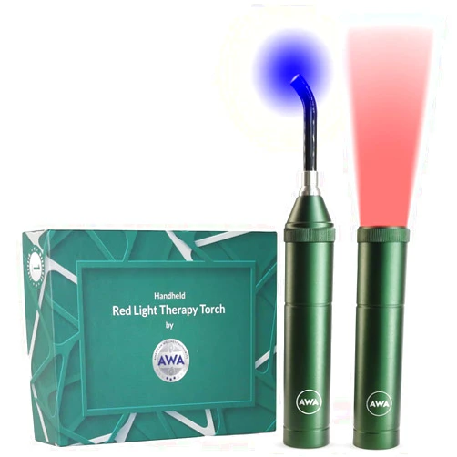 American Wellness Authority AWA Red Light Therapy Torch, Cold Sore Treatment for Lips,Canker Sore Treatment Inside Mouth, 3-in-1 Infrared and Blue Light Therapy for Pain Relief, FSA Eligible Items Only List