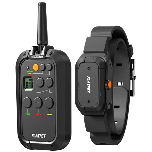 PLAYPET Dog Training Collar, 2950FT Remote Dog Shock Collar for Small Medium Large Dogs, IPX7 Waterproof, Rechargeable Electric Shock Collar with 3 Training Modes…