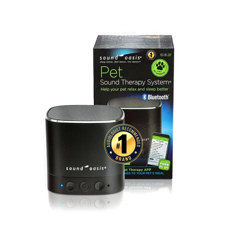 Sound Oasis Pet Bluetooth Sound Machine, 20 Dr Developed Calming Sounds to Soothe, Relax, Separation, Anxiety, Stress Relief, Sleep for Canine, Puppy, Dog, Cat for Storms, Fireworks, Barking, Travel