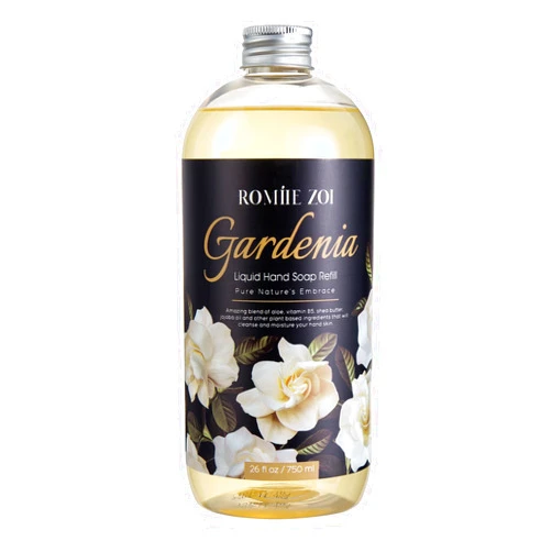 ROMIIE ZOI Liquid Hand Soap Refill, Gardenia, Gentle & Moisturizing Formula, 750 ML/ 26 FL.OZ