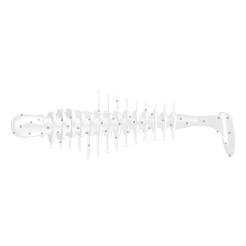 Kalin's Kalins Tickle Shads, 8 Pack, White Ice, 3.8