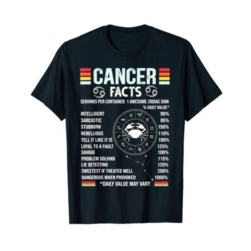 Cancer Astrology Zodiac sign funny Cancer gifts Astrology June & July birthday Retro Cancer Zodiac sign T-Shirt