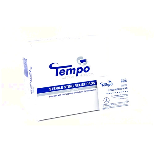 Tempo Sting Relief Pads - Box of 200