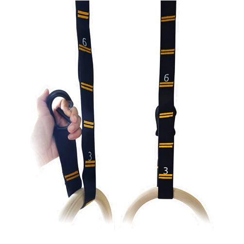Powerfeng Adjustable Numbered Straps for Gymnastic Rings & Pull Up Handles, 8.2FT Long Each, 1000LBS Weight Capacity, Home Gym DIY Pull Down System Accessories