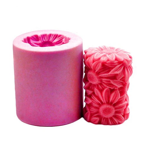 MoldFun 3D Sunflower Candle Mold - MoldFun Helianthus Silicone Craft Art Mold for Handmade Soap, Bath Bomb, Lotion bar, Chocolate, Jello, Crayon, Wax