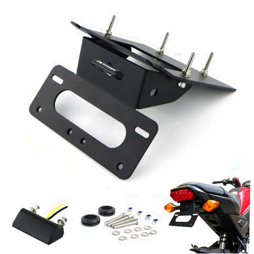 Xitomer Fender Eliminator Fit for GROM MSX125 2017 2018 2019 2020 Grom Tail Tidy with License Plate Light Compatible with OEM Turn Signal (Black)