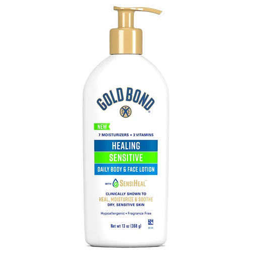 Gold Bond Healing Sensitive Daily Body & Face Lotion for Dry, Sensitive Skin, 13 oz.