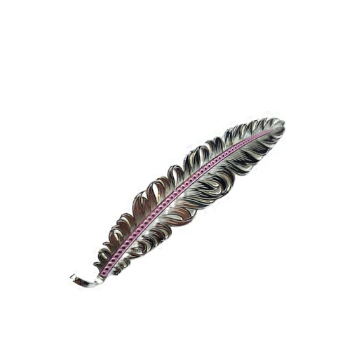 Montana Silversmiths Pink Feather Hair Clip - Women's Unisex Accessory, 1 Count, Width: 4.59 Inches, Height: 0.89 Inches
