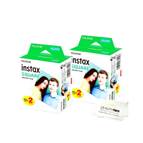Fujifilm Instax Square Instant Film - 40 Exposures - for use with The Fujifilm instax Square Instant Camera + Quality Photo Microfiber Cloth…