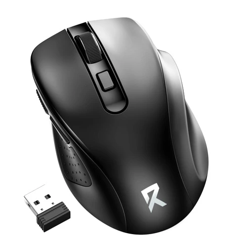 Redragon Wireless Mouse BT5.0/3.0 & 2.4G, 6 Buttons, 5 Level 4000DPI Bluetooth Mouse, 18 Months Battery, Portable Optical Computer Mice for Laptop, PC, Chromebook, Windows, Mac-Black