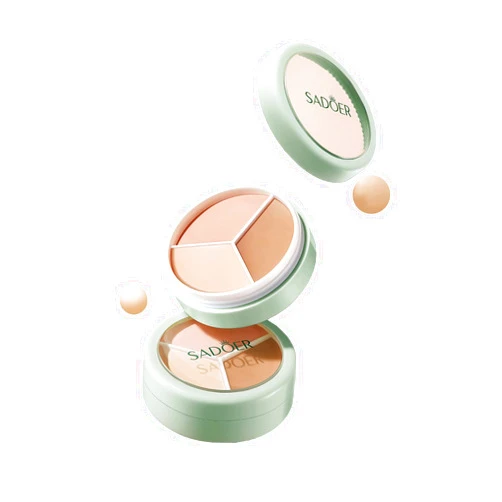 Soelegant Full Coverage Concealer Palette Tri-Color Correcting Cream Foundation Makeup, Conceal Redness, Dark Circles & Acne Marks, Long-lasting Waterproof Fawless Blendable Brighten Contour Palette