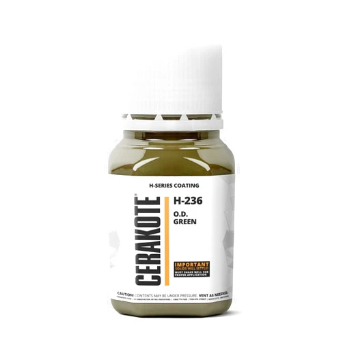 CERAKOTE (Oven Cure) H-Series O.D. Green [ 4oz ] H-236T -Our Ceramic Technology Combines Performance with Color on All- Metals, Polymers + More - (Part B) Included