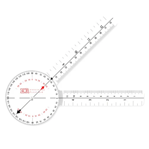 Ever Ready First Aid Plastic 8” Goniometer 360 Degree ISOM