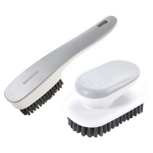 Ganganmax Cleaning Brush Household Small Laundry Brush for Soft Bristle Scrub Clothes Shoe Underwear Fabric Hand Cleaning Brush (Gray)