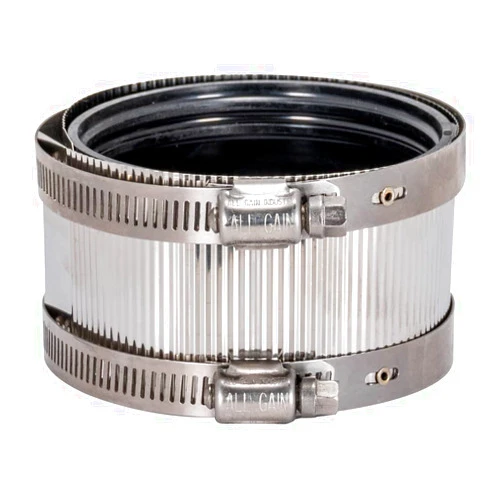 Eastman 3 Inch No-Hub Coupling with Stainless Steel Clamps, 43405