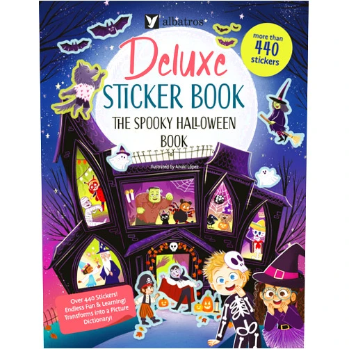 By Jana Sedlackova (Author), Anuki Lopez (Illustrator) Deluxe Sticker Book: The Spooky Halloween Book