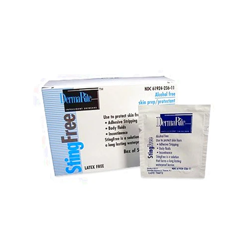 DermaRite DM00237 - Stingfree Skin Prep Wipes, 50/Bx