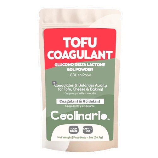Coolinario Glucono Delta Lactone - GDL Tofu Coagulant (2 Oz) Mild Acidulant & Coagulant for Tofu, Cheese & Baking | Gentle Sweet-Tart Flavor | Perfect for Molecular Gastronomy & Food Preservation