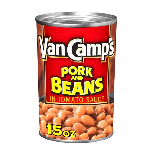Van Camp's Pork and Beans, Canned Beans, 15 Oz (Pack of 6)