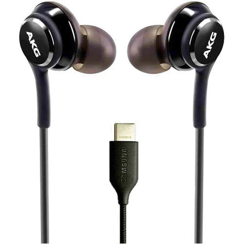 UrbanX OEM 2021 Stereo Headphones for Samsung Galaxy S20 Ultra 5G Braided Cable with Microphone (Black) USB-C Connector (US Version with Warranty)