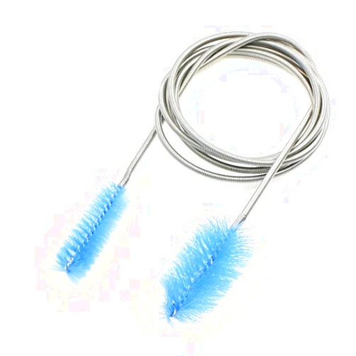 yueton Aquarium Water Filter Pipe Air Tube Hose Stainless Steel Cleaning Brush Flexible Double Ended Hose Brush(61inch)