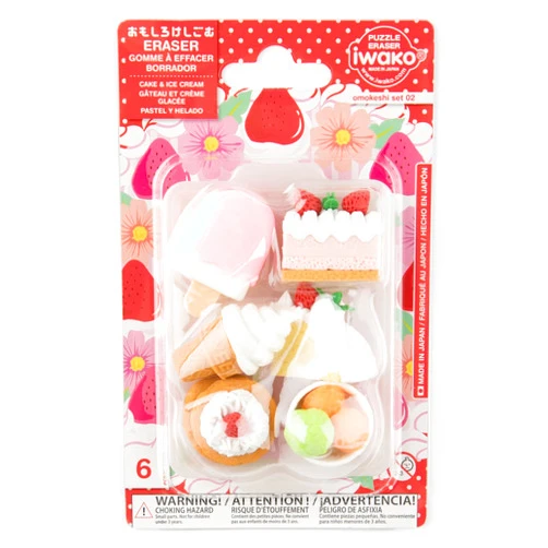 IWAKO Japanese Eraser Dessert Set - Colors Vary
