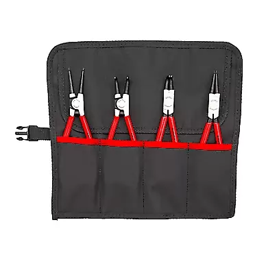 Knipex 00 19 56 Circlip Pliers Sets angled (4 Piece) in tool roll