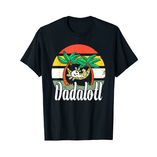 Retro Father's Day Clothes & Birthday Dad Clothing Dadalotl Axolotl Father's Day Dada, Dad, Father, Husband, Dad T-Shirt