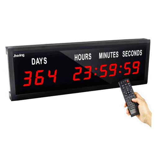 Jhering LED Countdown Clock with Remote, Days Hours Minutes and Seconds, Digital Wall Clock 1.8
