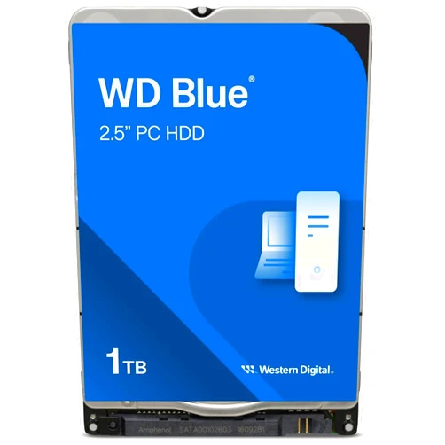 Western Digital 1TB WD Blue Mobile Hard Drive HDD - 5400 RPM, SATA 6 Gb/s, 128 MB Cache, 2.5