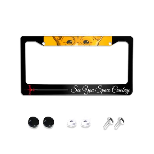 Urbanrags License Plate Holder See You Space Cowboy License Plate Frame, Aluminum Noverlty License Plate for Men/Women/Boy/Girls Car 6×12 Inch - Custom License Plate