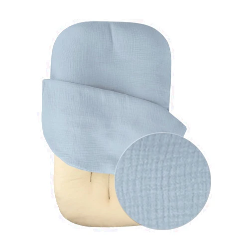 NoomiNest Baby Lounger Cover ONLY | 100% Muslin Cotton (Fog Gray)