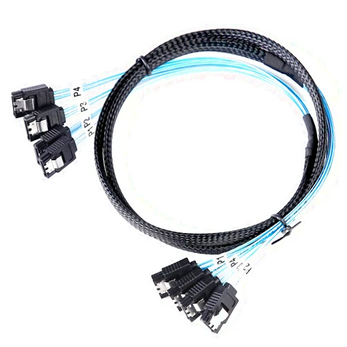 ADCAUDX SATA-III Cable-1M, 4Pcs/Set-SATA-6Gbps HDD-SDD Data-Cable Replacement for Server Bitcoin Computer SSD HDD CD DVD Drives Raid (3.3FT)
