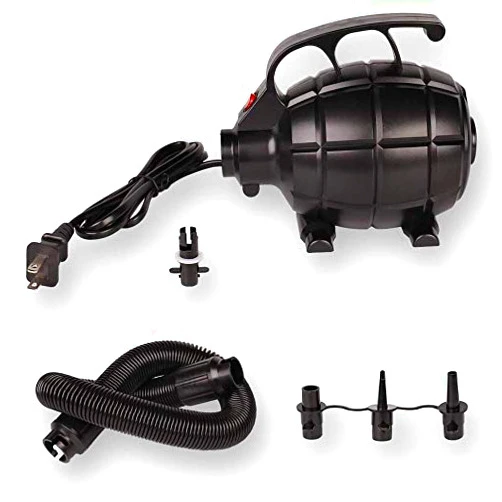 HIJOFUN Electric Pump for Inflatables Air Mattress Pump Air Bed Pool Toy Raft Boat Quick Electric Air Pump Black