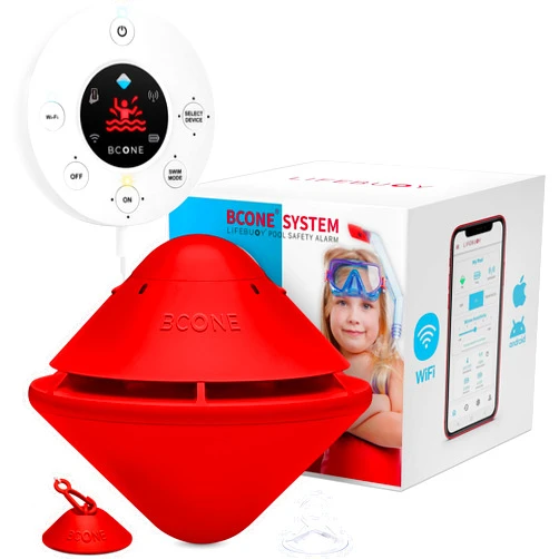 Lifebuoy BCONE® System Pool Alarm by Lifebuoy® | Certified ASTM F2208 Floating Pool Alarm | Loud Pool Safety Alarms on Home & Pool Units | Connects to Alexa | Pool Alarms for Inground Pools and above-Ground
