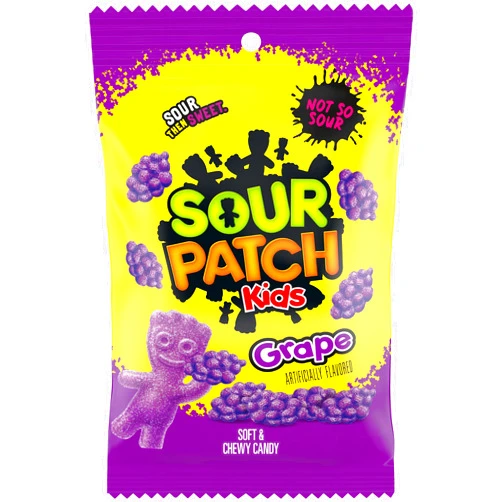 SOUR PATCH KIDS Grape Soft & Chewy Candy, 8.02 oz