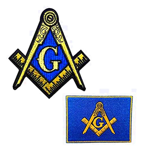 Cute-Patch Freemason Masonic Square and Compass Embroidered Iron on Patch Milspec SWAT Badge