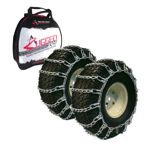 The ROP Shop | Pair of 2 Link Tire Chains 20x8.00x8, 20x8.0x8, 20x8x8 for MTD, Cub Cadet Lawn Mower, Tractor, Rider Traction