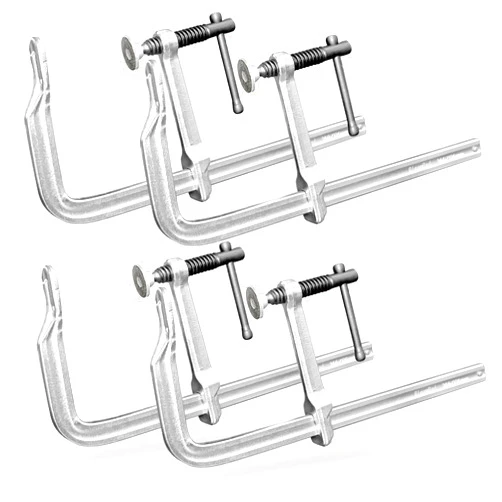GleamRad 4-Pack 12-Inch Heavy-Duty F-Clamps for Welding, Woodworking & Metalworking – 1320 lbs Load Capacity, 4-3/4 Inch Throat Depth, All-Steel Construction