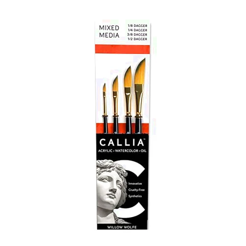 Callia Artist Brush Dagger Paint Brush Set for Watercolor, Acrylic and Oil Painting