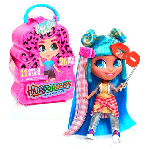 Hairdorables Collectible Doll Hair Art Series 5, styles and case colors may vary, each sold separately, Kids Toys for Ages 3 Up by Just Play