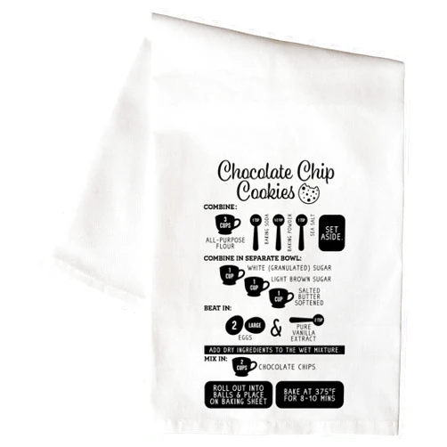 MYSTIC EVOLUTION CHOCOLATE CHIP COOKIE RECIPE Funny Kitchen Towels with Sayings, Funny Dish Towels, Flour Sack Towel, Tea towel with Quotes, Decorative Kitchen Towel