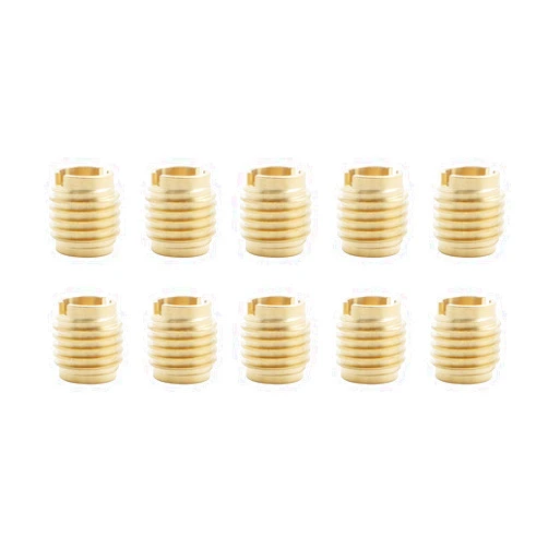Kemaily 10pack Brass Dual-Threaded Insert for Wooden Tap Handle Beer Tap Handle Insert Homebrew Hardware