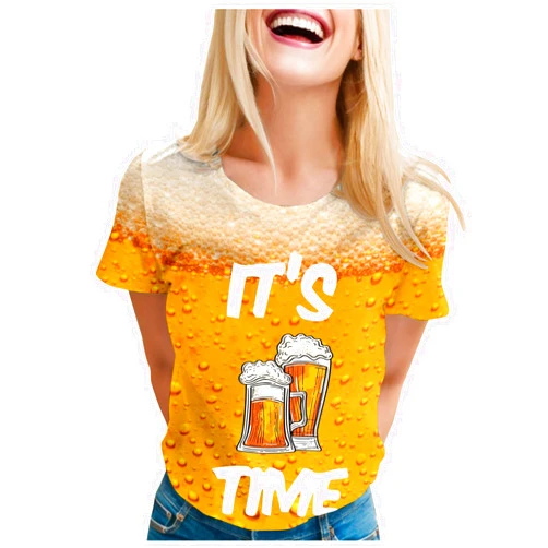 BCDlily Womens Oktoberfest Shirt Short Sleeve Crew Neck Tops Bavarian Beer Festival Cheers T-Shirt Funny Graphic Tee