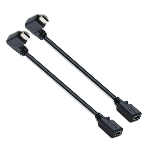 ZJKJHJY 2-Pack 90 Degree USB Type C Male to Mini USB femlae Cable,USB 3.1 Male to Mini 5-Pin B USB Female Adapter for Laptop Adapter Converter for Laptop