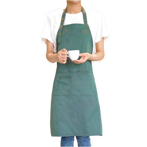 MORNITE Art Aprons for Painting Pottery Ceramics, Mens Women Kitchen Cooking Aprons Waterproof Green